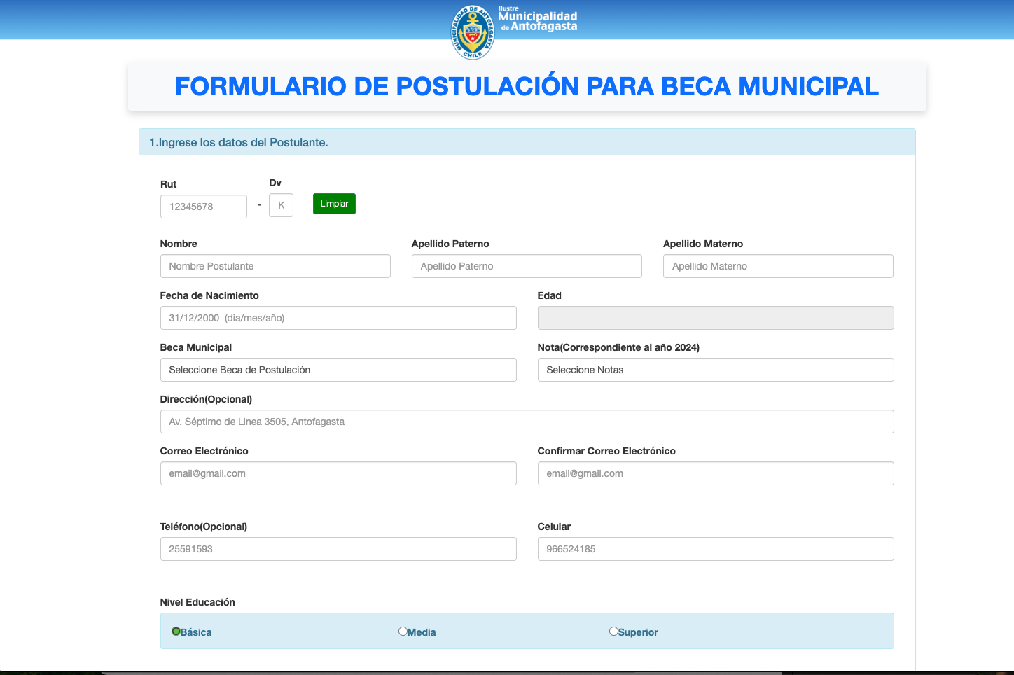 Municipalidad abre proceso de becas